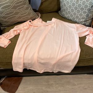 Eloquii pink high neck blouse